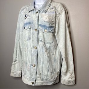 Hollister OVERSIZED Distressed DENIM JACKET